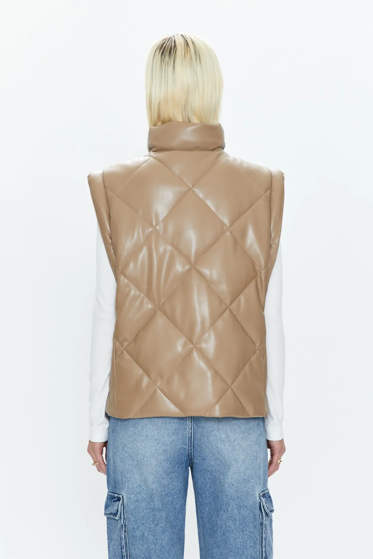 Candice Puffer Vest - Chai
