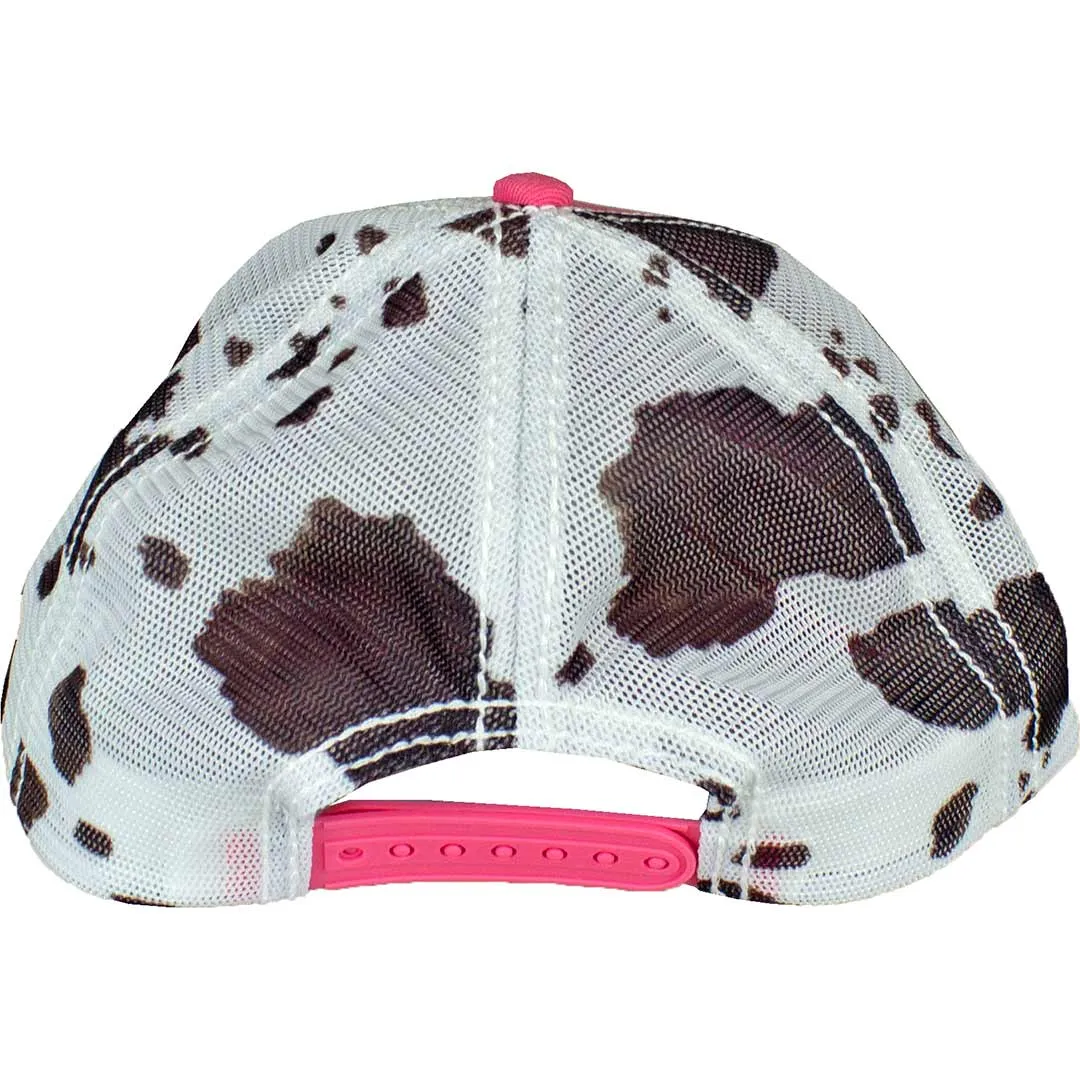Cruel Denim Girls' Cow Print Snap Back Cap