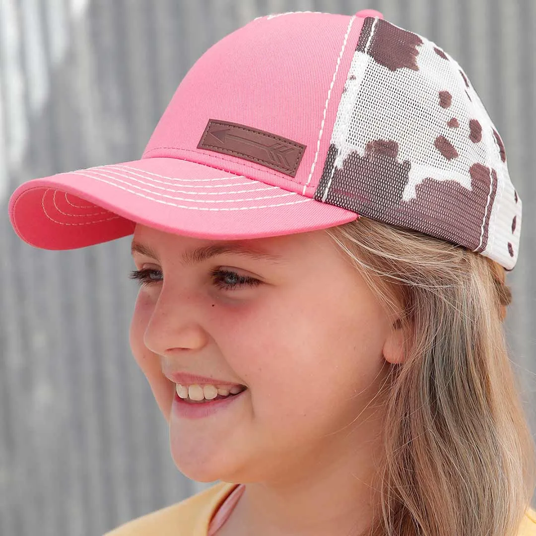Cruel Denim Girls' Cow Print Snap Back Cap