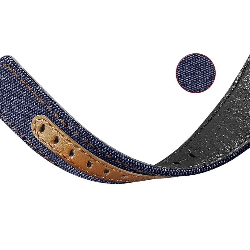 Denim & Leather Watch Straps Compatible with the Tommy Hilfiger 22mm Range