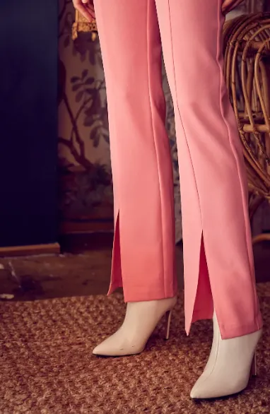 Doll Pink Slit Pants