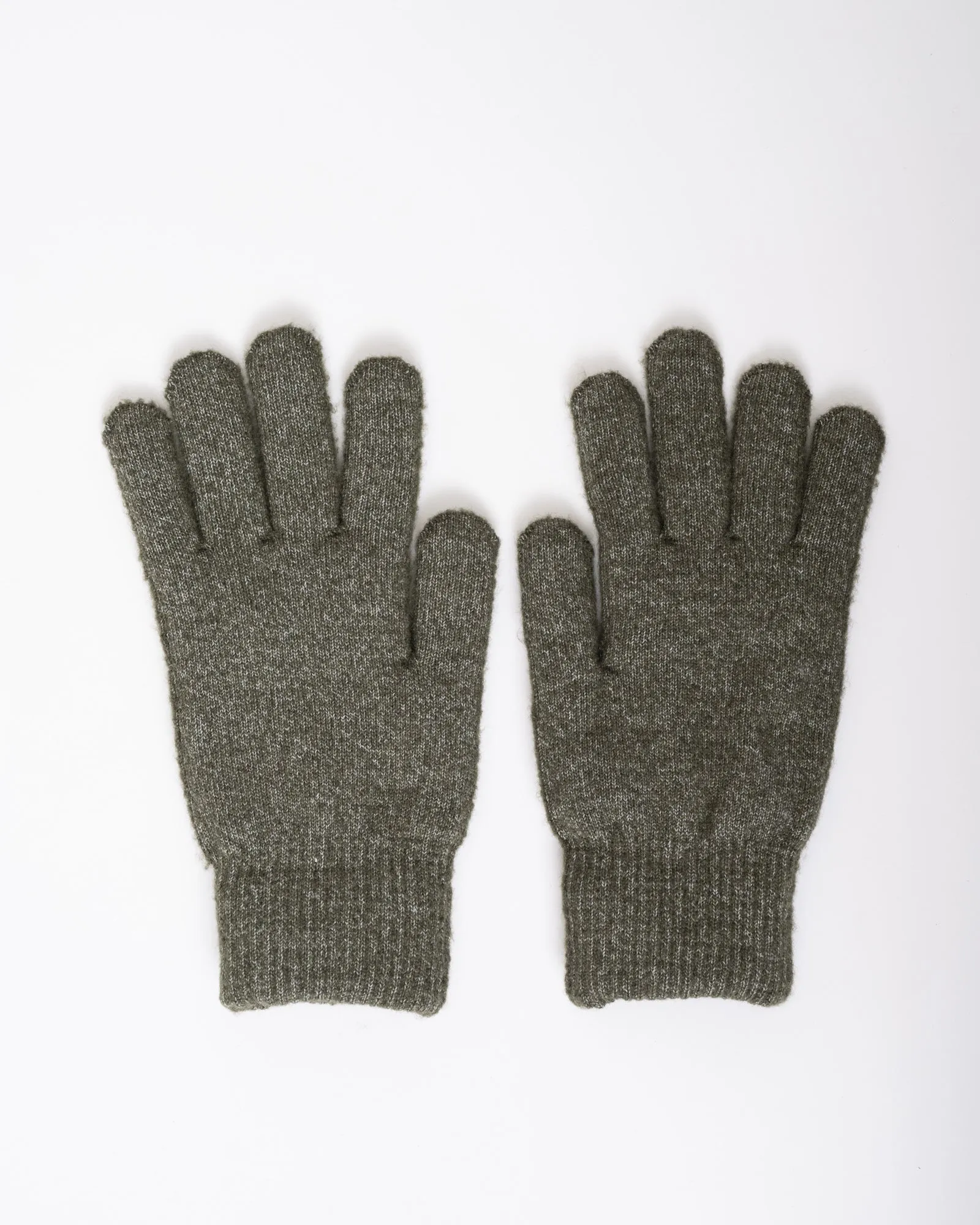Knitted Gloves Mira Khaki Melange