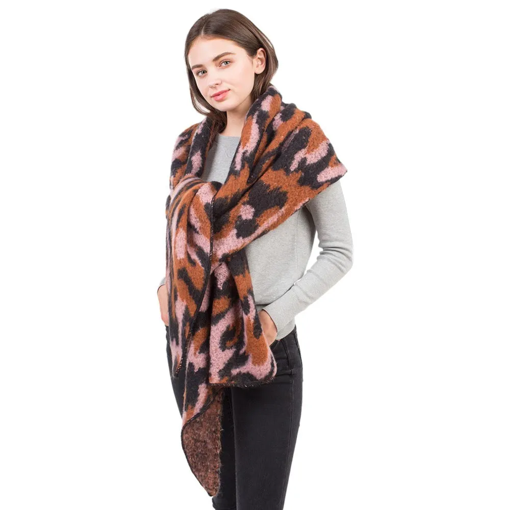 Leopard Fuzzy Heavy Scarf