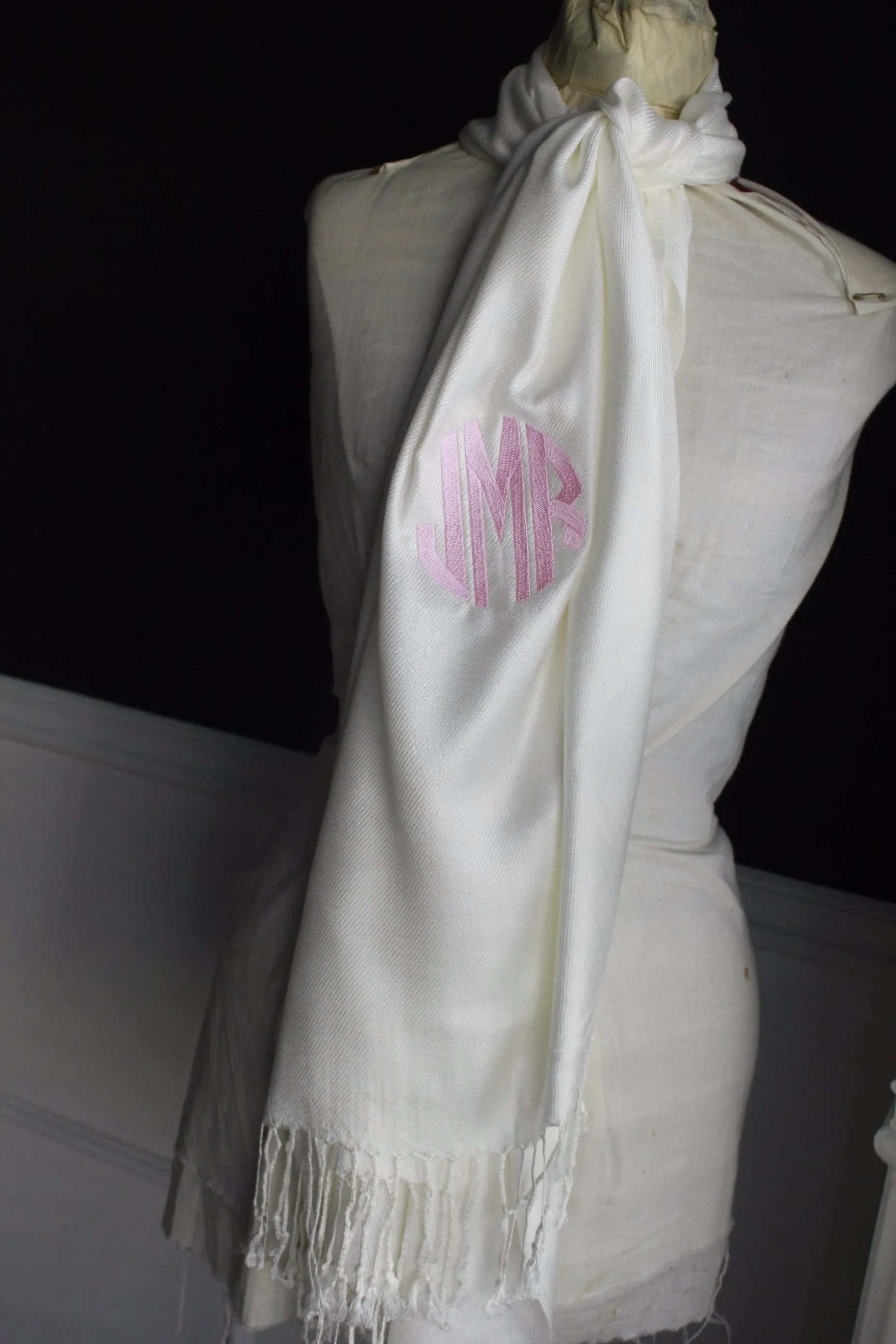 Monogrammed Cashmere feel Scarf