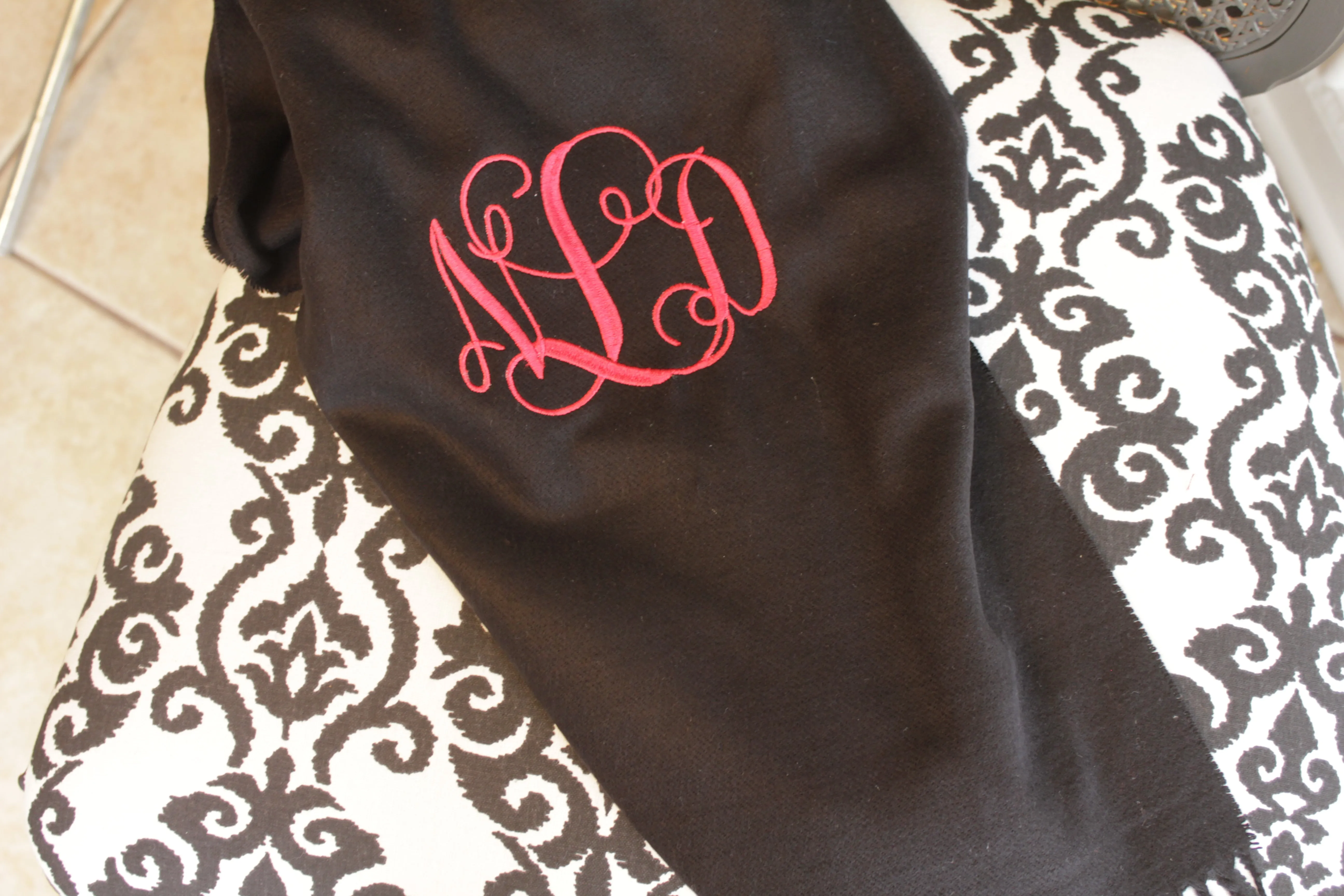 Monogrammed Cashmere feel Scarf