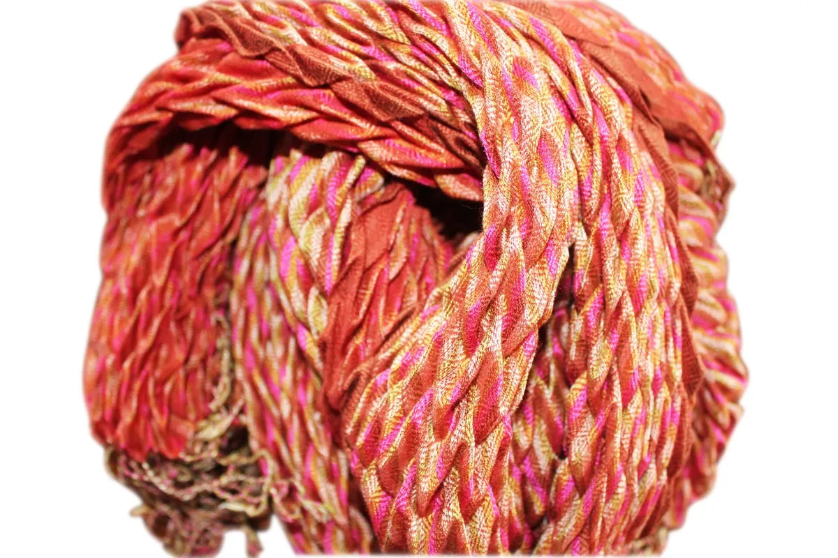 Silk Wool Crinkle Chevron Scarf