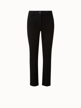 Straight Ankle-Length Cotton Denim Pants