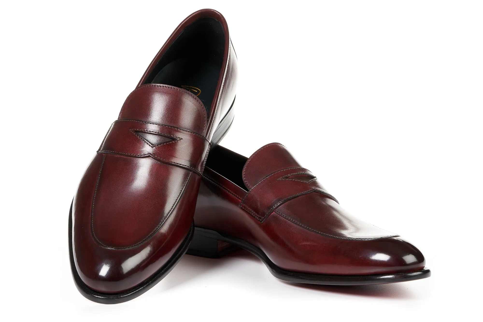 Stewart Premium Oxblood Penny Loafer Shoes