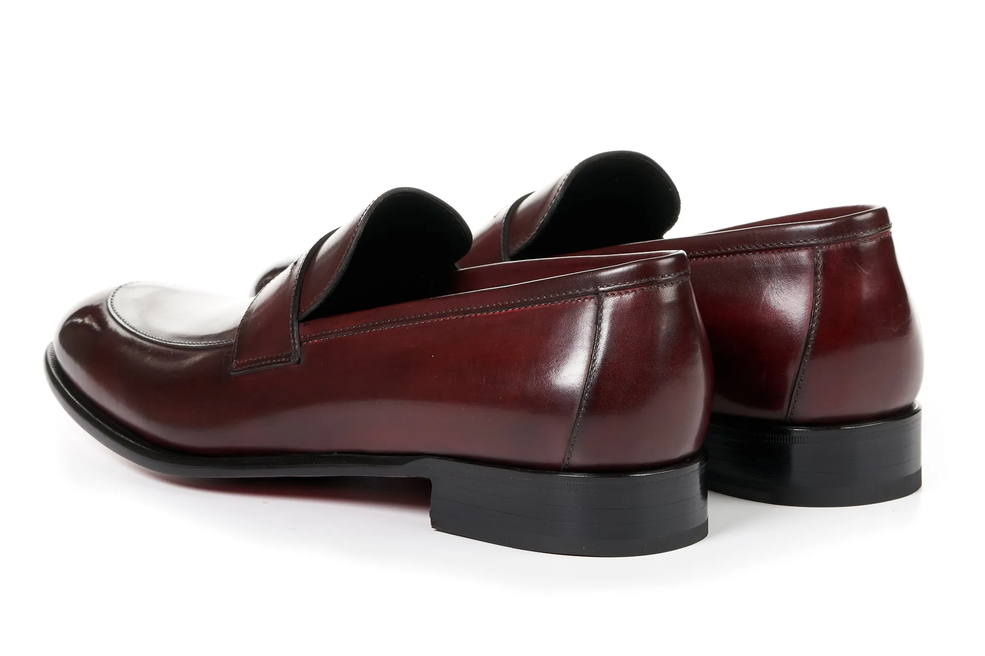 Stewart Premium Oxblood Penny Loafer Shoes