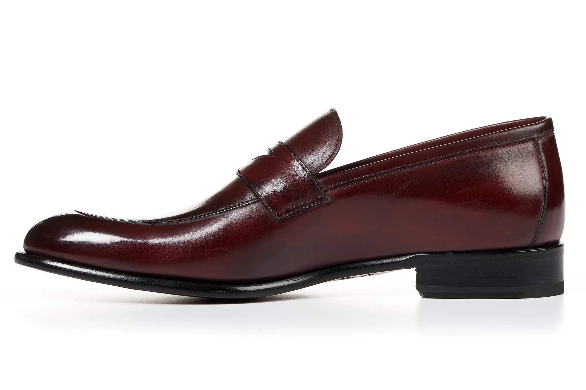 Stewart Premium Oxblood Penny Loafer Shoes