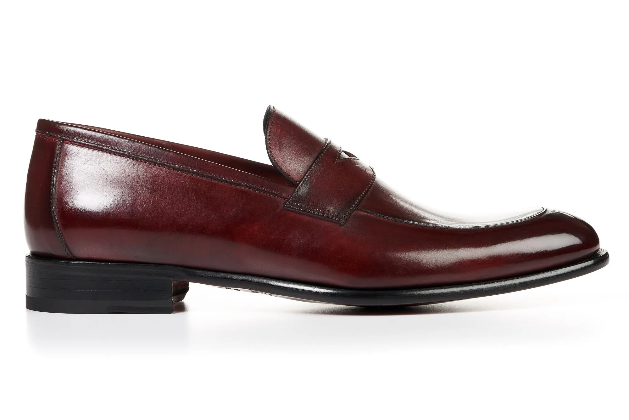 Stewart Premium Oxblood Penny Loafer Shoes